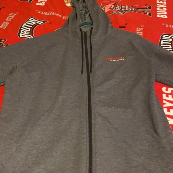 Gray long-sleeve GFS brand zip up - Picture 2 of 4
